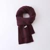 Australian 100% Wool Scarf New Solid Color Winter Warm Knit Neck Warmer For Men And Women Cashmere Scarves
