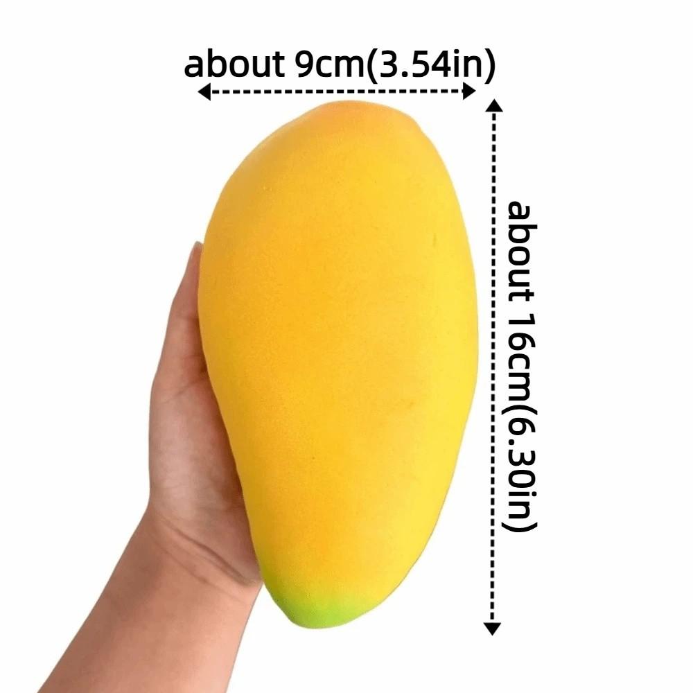 16cm Slow Rebound Fidget Toy Super Soft Mango Squeeze Toy Giant Mango Squishy Toy for Kids Adults