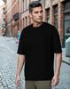 DropShoulder Sleeves Back Typographic Print Oversized Fit Crew Tshirt Plus Size Summer Classic Style Sports Top for Men  Women