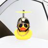 Lovely Duckling In The Car Ornament With Helmet Chain Car Interior Accessories Decorations Auto Dashboard Toys Duck In The Car