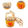 Feng Shui Bucket of Good Fortune Keychain Yuan Bao Amulet Keychain,Creative,Harmony Porsperity Bag