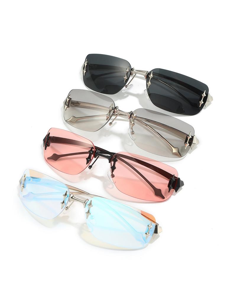 Fashion new demon rimless element sunglasses personality Miding decorative sunglasses trend y2k for Daily Use for Daily Use