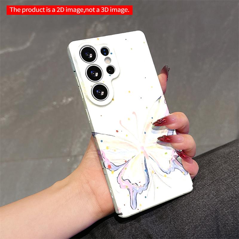2DFlat Samsung phone case Pastel Butterfly Art Phone Case Applicable to Galaxy S22 S23 S24 S25ULTRA S26 A12 A13 A14 A15 A16 A34 A35 A54 A55