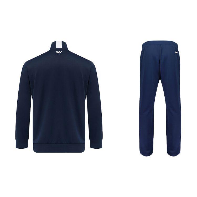 Under Armour Solid Color Casual Sports Jacket Quick-Dry Sports Pants Casual Sports Set Men Sportswear Academy-Blue 21500437-408+21500737-408