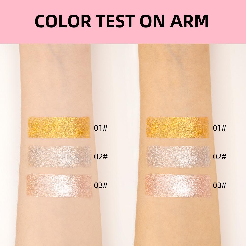 Крем-хайлайтер с металлическим эффектом, шампанское золото, серовато-серебристый, розовое золото, хайлайтер для лица и тела, мерцающий макияж для щек, губ, глаз, стойкий