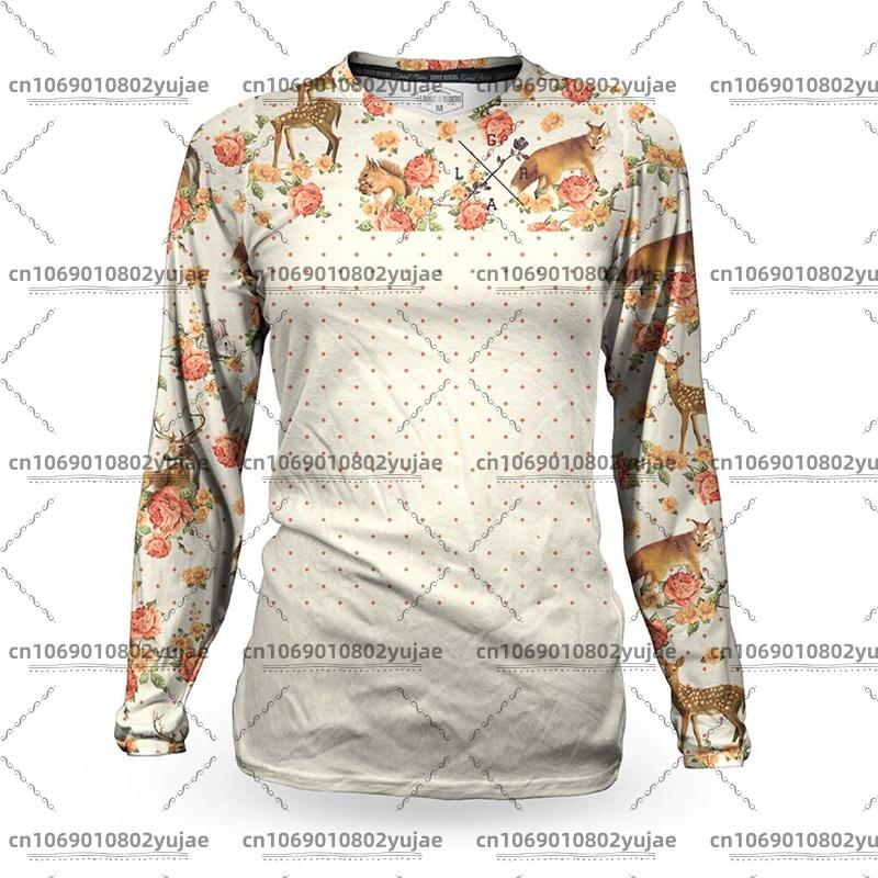Женские футболки для МТБ Свободная Rider Mtb Рубашка BMX Горный Велосипед Jersey DH Мотокросс Downh Футболка с длинным рукавом