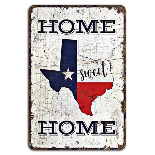 Home Sweet Texas Rustic Sign