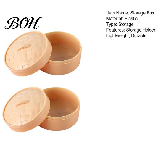 Creative Material Storage Bin Steamer Shape Box, with Lid, DIY Fondant Bread Artisan Craft Supply Box Crafts Display Case, for Handmade Collectibles