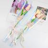 50pcs Waterproof Single Rose Sleeves Clear Bouquet Packaging Bags  For Valentine's Day
