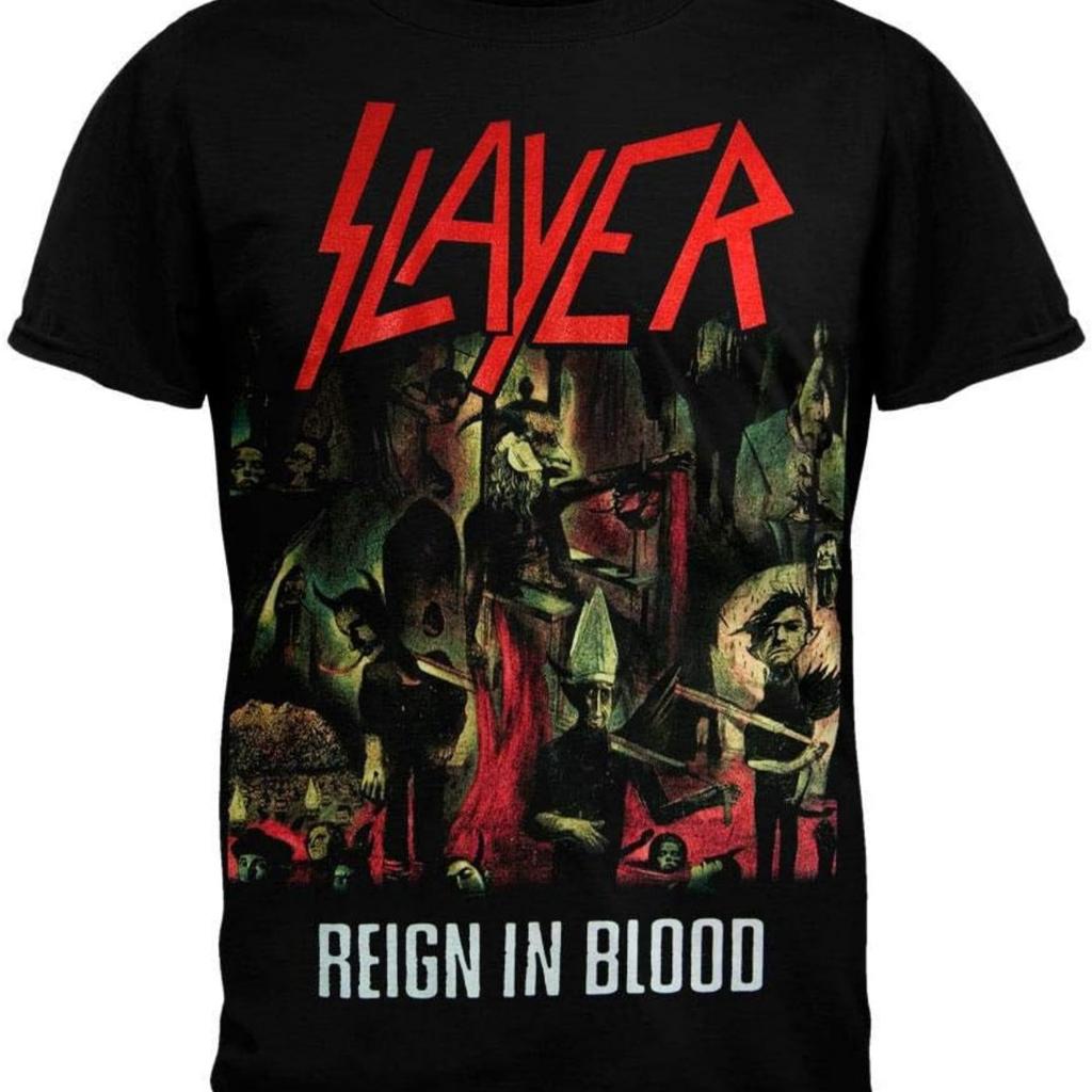 BIONUO Slayer- Reign In Blood Футболка Размер L, Черная