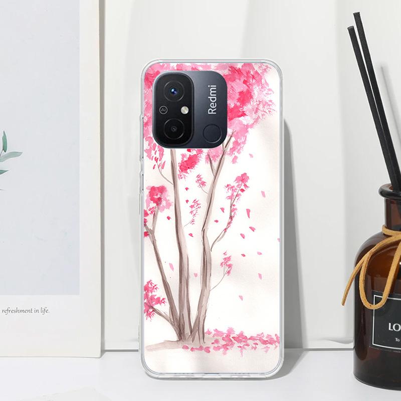 Cherry Blossom Tree Phone Case For Xiaomi Redmi 14C 13 13C 12 12C 10 10A 10C 9 9A 9C 9T 8 8A 7 7A 6A 6 Pro K80 K70 K60 K40 K20 1