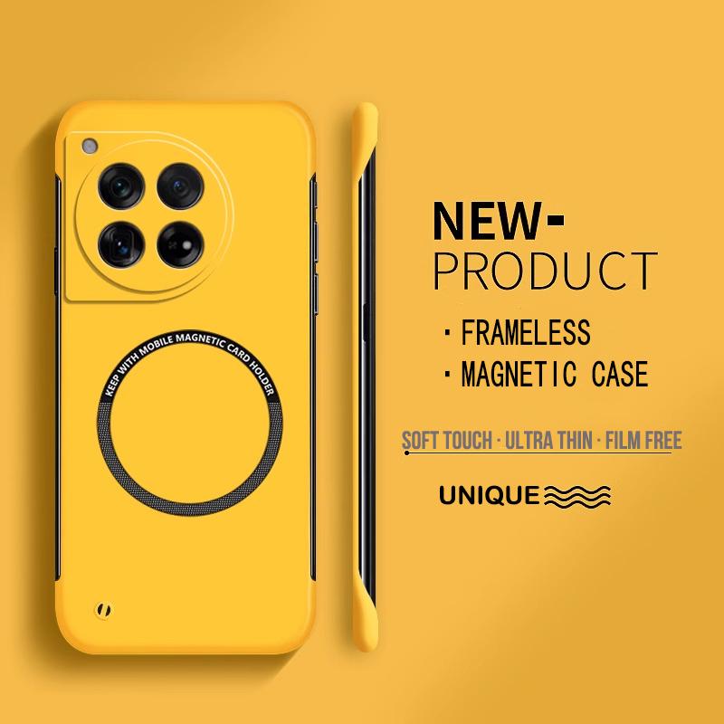 Ультратонкий жесткий магнитный чехол для телефона из поликарбоната без рамки для Magsafe Oneplus 12 12R 11 11R 10T 10R 10 Pro матовый цветной однотонный чехол