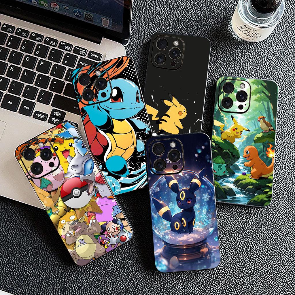 Чехол-кейс Mew P-Pikachus P-Pokemons GO для Apple iPhone 16 15 14 11 Pro Max 7 8 Plus SE2 SE3 SE 2022 2020