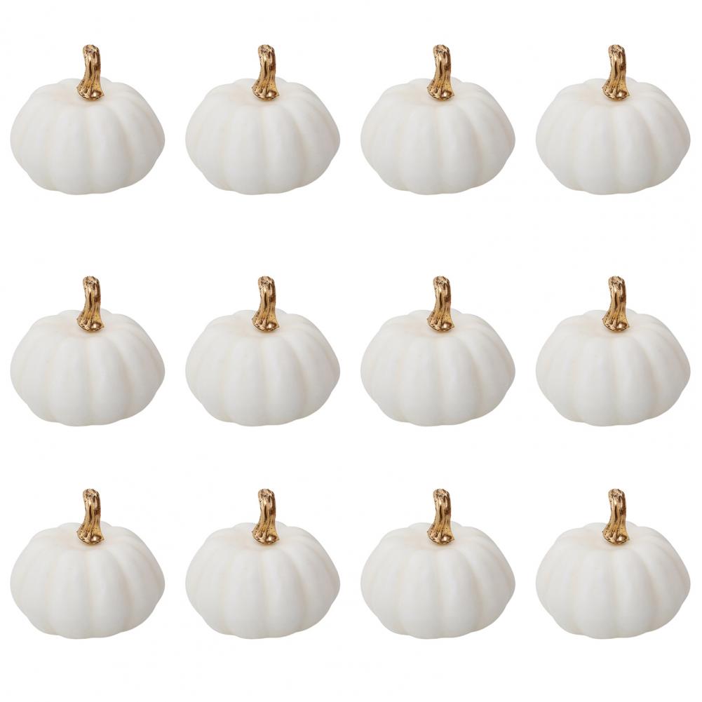 Halloween Foam Pumpkins Artificial Pumpkin Decorations Foam Pumpkins for Fall Wedding Halloween Decor Set of 12 for Thanksgiving