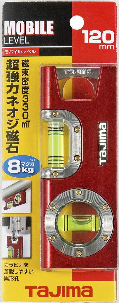 Мобильный уровень Tajima 120 мм, красный ML-120
