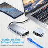 USB C HUB, USB C адаптер Dongle с 4K HDMI/VGA/Type C PD/RJ45/SD/TF кард-ридером для MacBook Pro/Air M1 iPad