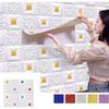 1-10Pcs 70cmx70cm 3D Tile Brick Waterproof Wall Sticker Self-adhesive Foam Panel Wallpaper Bed Room Home Decoration