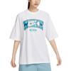 Nike T Shirts Women's White Crew Neck Thin Straight Fit FQ7011-100