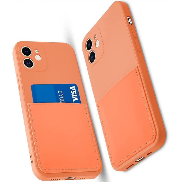 Silicone Wallet Phone Case for iPhone 11 6.1 Inch with Credit Card Holder Pocket, Full-Body Bumper Protection Camera Protect Case (Lavender Gray)