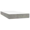 Box Spring Bed with Mattress Light Grey 90 x 190 cm Velvet