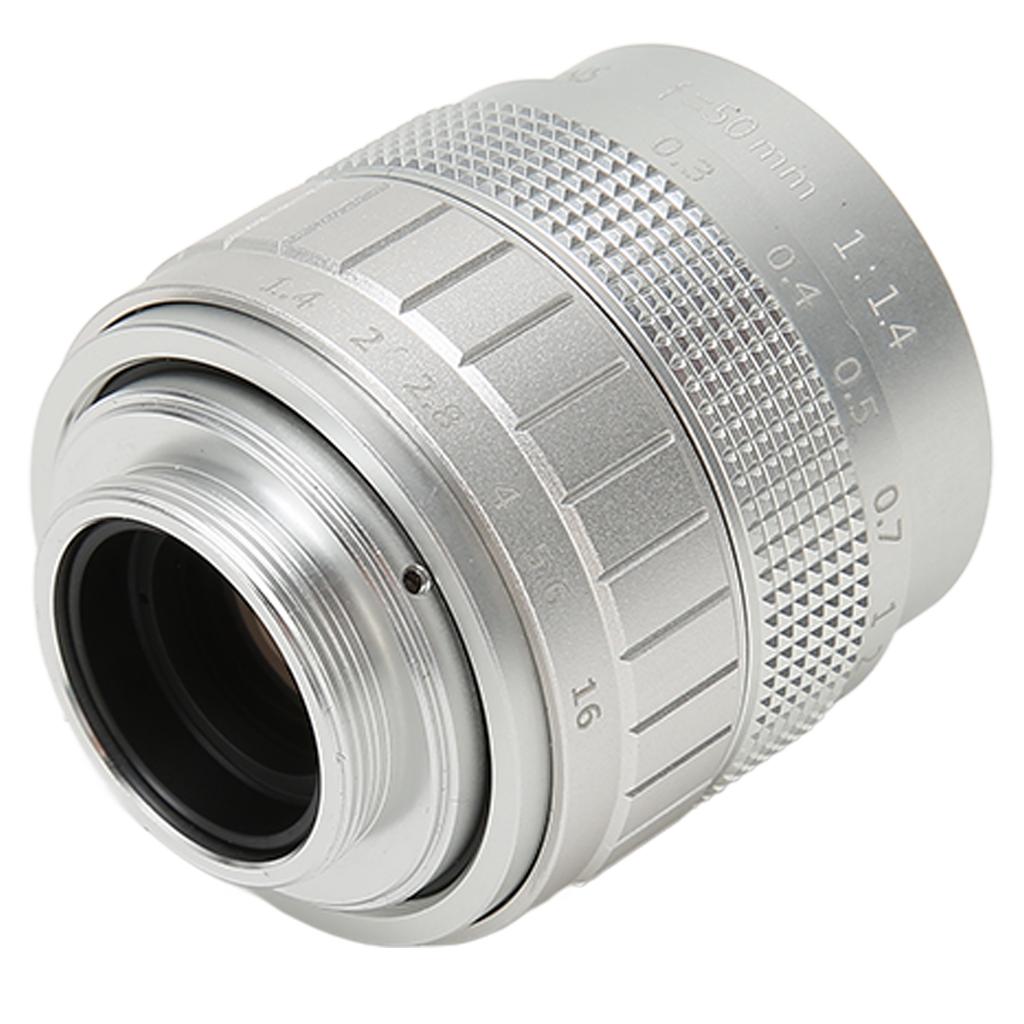 50mm F1.4 Manual Focus Prime Lens HD 2 3 Inch FA Lens Manual Focus Camera Lens for Industrial Video Microscope Camera