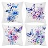 Spring and Summer Butterfly Print Pillow Car Cushion Head-to-bench Pillow Short Plush Pillow Case