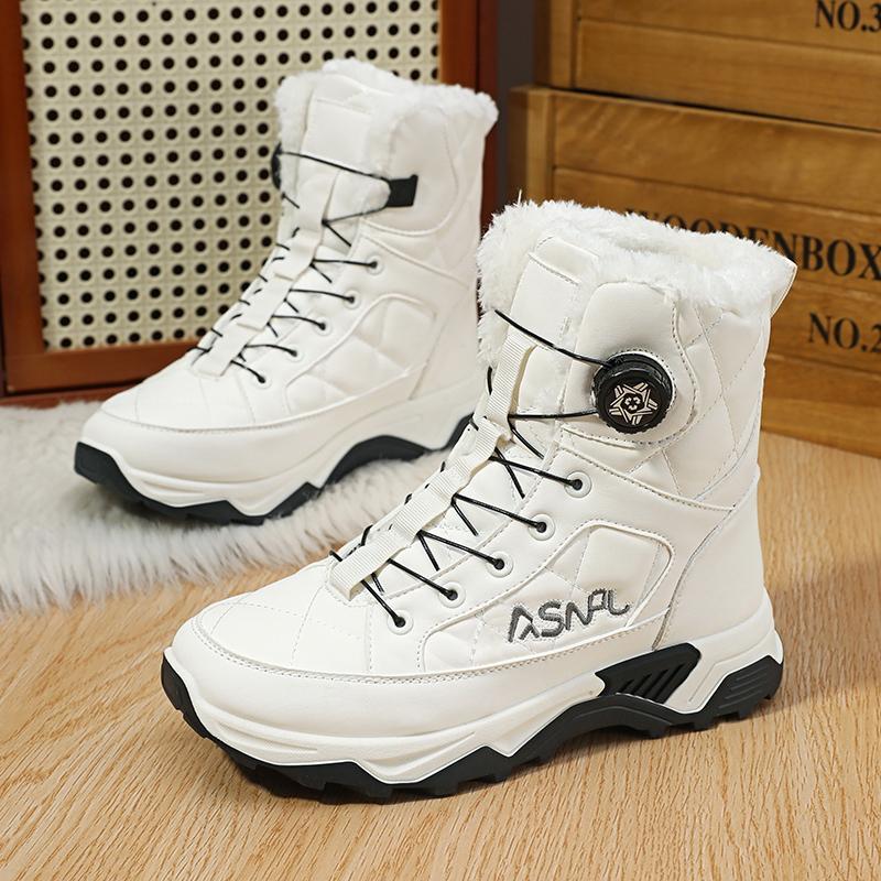 TUINANLE Высококачественные мужские зимние ботинки Теплые плюшевые зимние ботинки Уличные зимние ботинки Женские Нескользящие ботинки на платформе