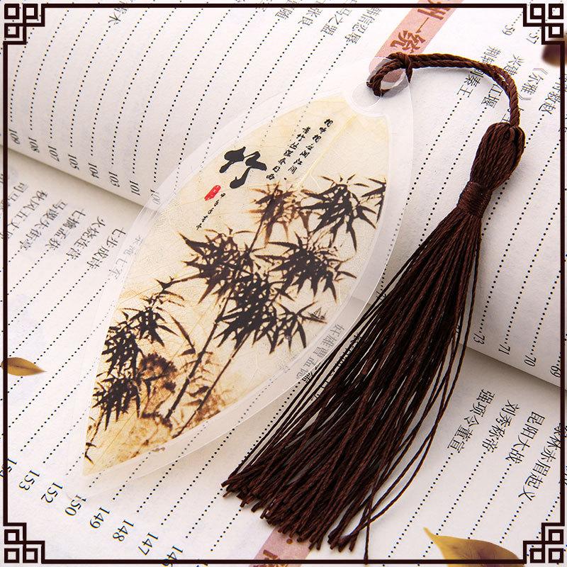 Ancient Chinese Landscape Painting Bookmark Beautiful Beautiful Leaf Vein Bookmark Gift To Classmates and Friends