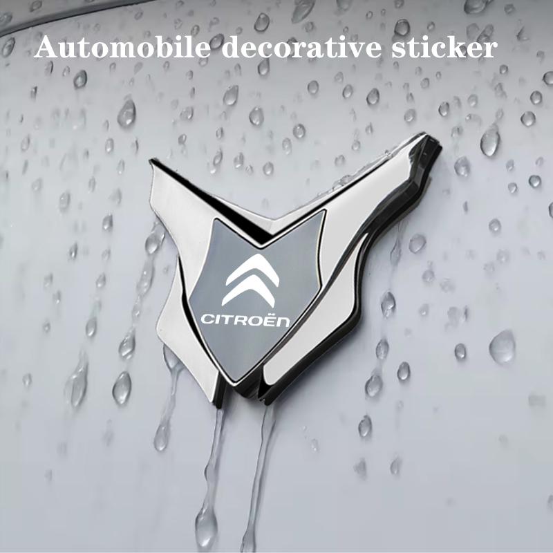 INTR1 3D Metal Car Side Fender Trunk Body Emblem Badge Sticker For Citroen C1 C2 C4 C5 C3 C4L C8 Berlingo Xsara Picasso Accessories