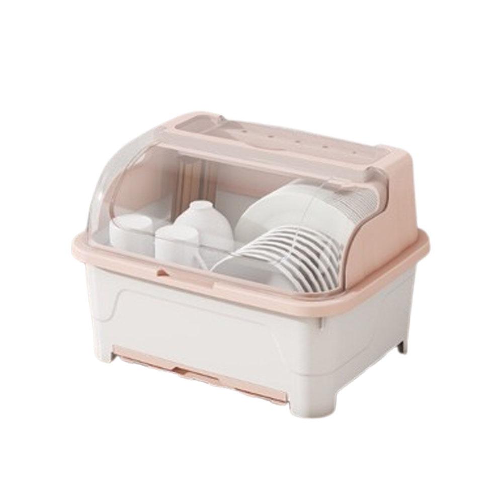 Герметичный контейнер для хранения посуды с крышкой, поддоном для слива, ящик для хранения столовых приборов для тарелок, мисок