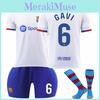 2324 Гостевая футболка Барселоны Месси 8 Педро 9 Левандовски 30 Детская футбольная футболка