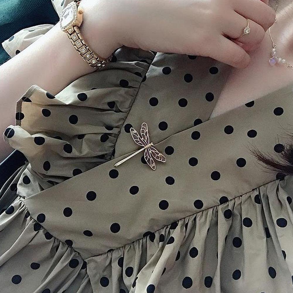 Metal Women Man Lilac Flower Party Dragonfly Brooch Pin Fashion Jewelry Badge Collar Accessories