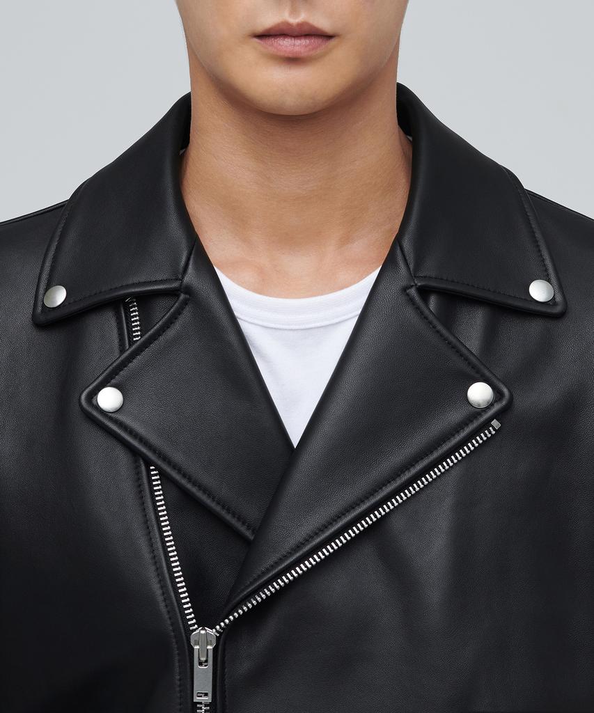Musinsa Standard Lambskin Basic Rider Jacket [Black]
