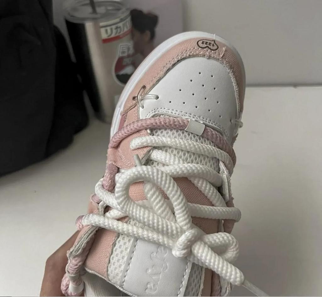 2025 женские кроссовки для бега, симпатичные кроссовки Harajuku, новые синие кроссовки на толстой платформе для студентов, повседневные розовые вулканизированные туфли