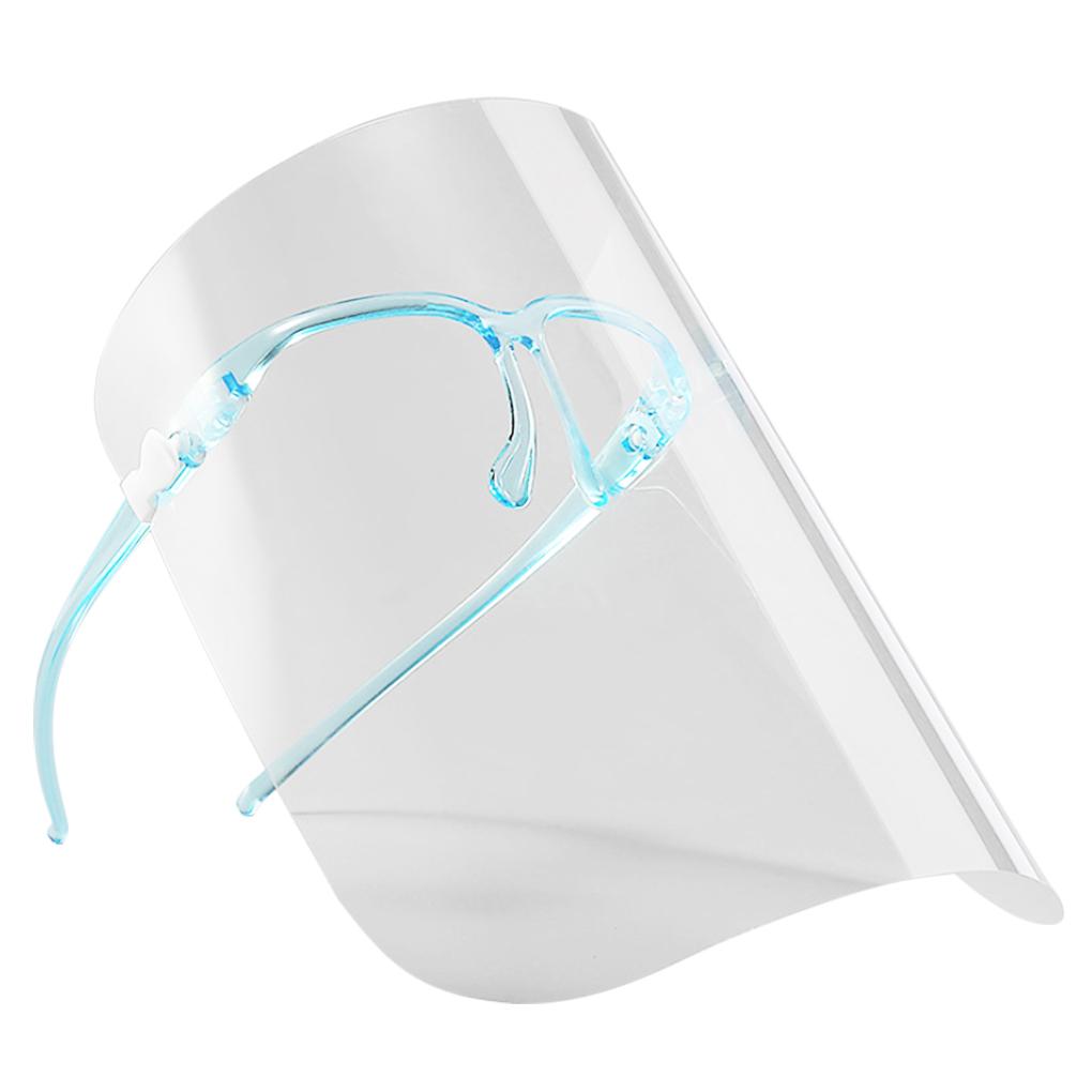 Защитный рабочий экран с прозрачным козырьком во весь экран и очками