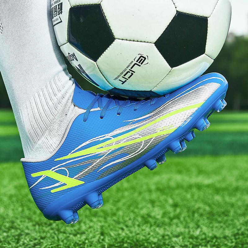 32-47 футбольные бутсы унисекс с низким верхом и длинными шипами для мальчиков и девочек, практичная тренировочная обувь с искусственной травой