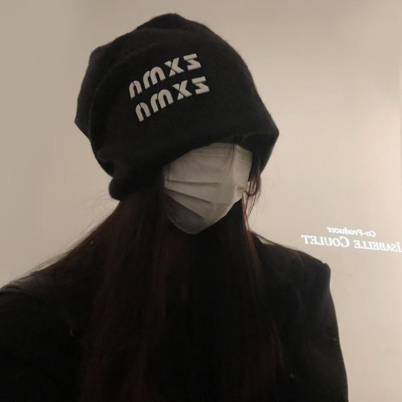 Ленивый ветер серая шапка-пилка детская осень и зима японская универсальная маленькая шапка от холода большой обхват головы теплая шапка-мешок на голову