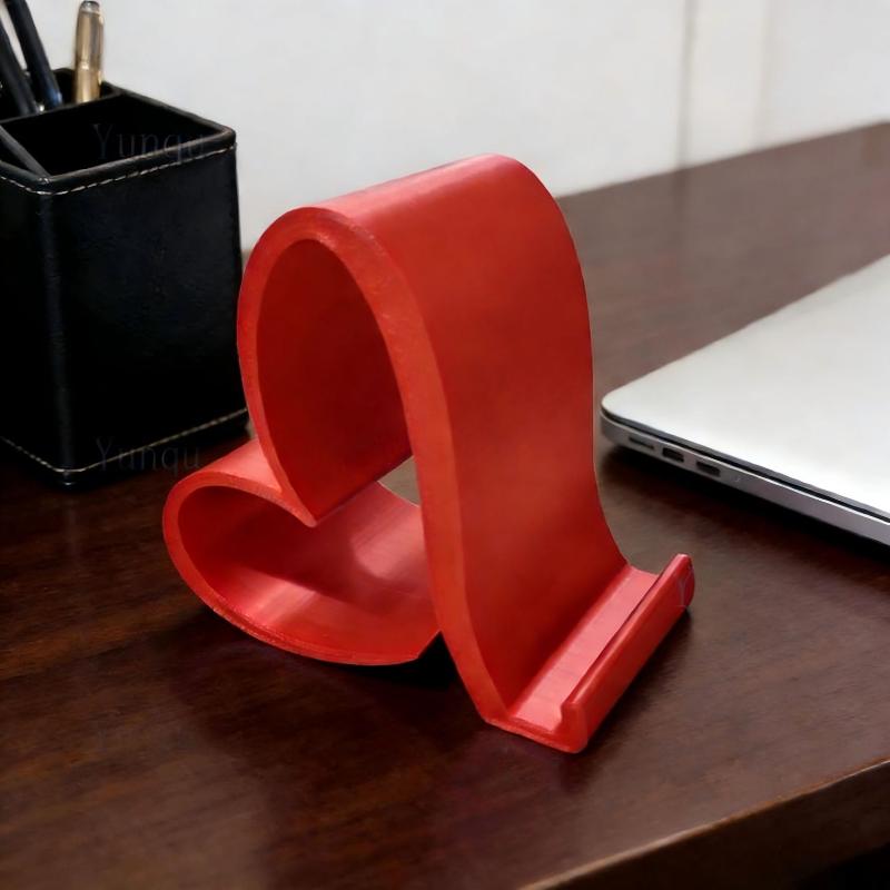 Креативная 3D-печатная универсальная подставка для мобильного телефона в форме сердца, настольное украшение для дома и офиса, подарок на день рождения, День святого Валентина