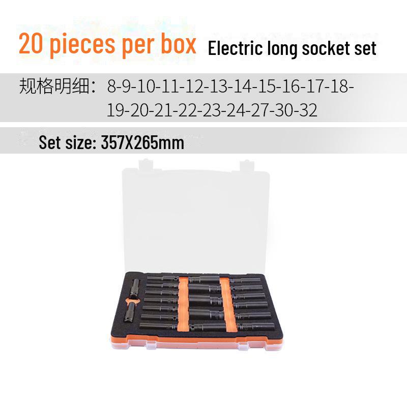 Green Forest 1/2 Electric Wrench Extended 12.5mm Hex Socket for Woodworking