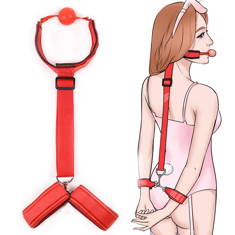 Bondage Restraint Bondage Fetish Slave Handcuffs & Ankle Cuffs Adult Erotic Sex Toys For Woman Couples Games Sex Products