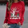Christmas  Graphic Hoodies T Shirt Women'S Long Sleeve Sweatshirt Printed Top Casual Pullover Christmas Clothes Cartoon Print