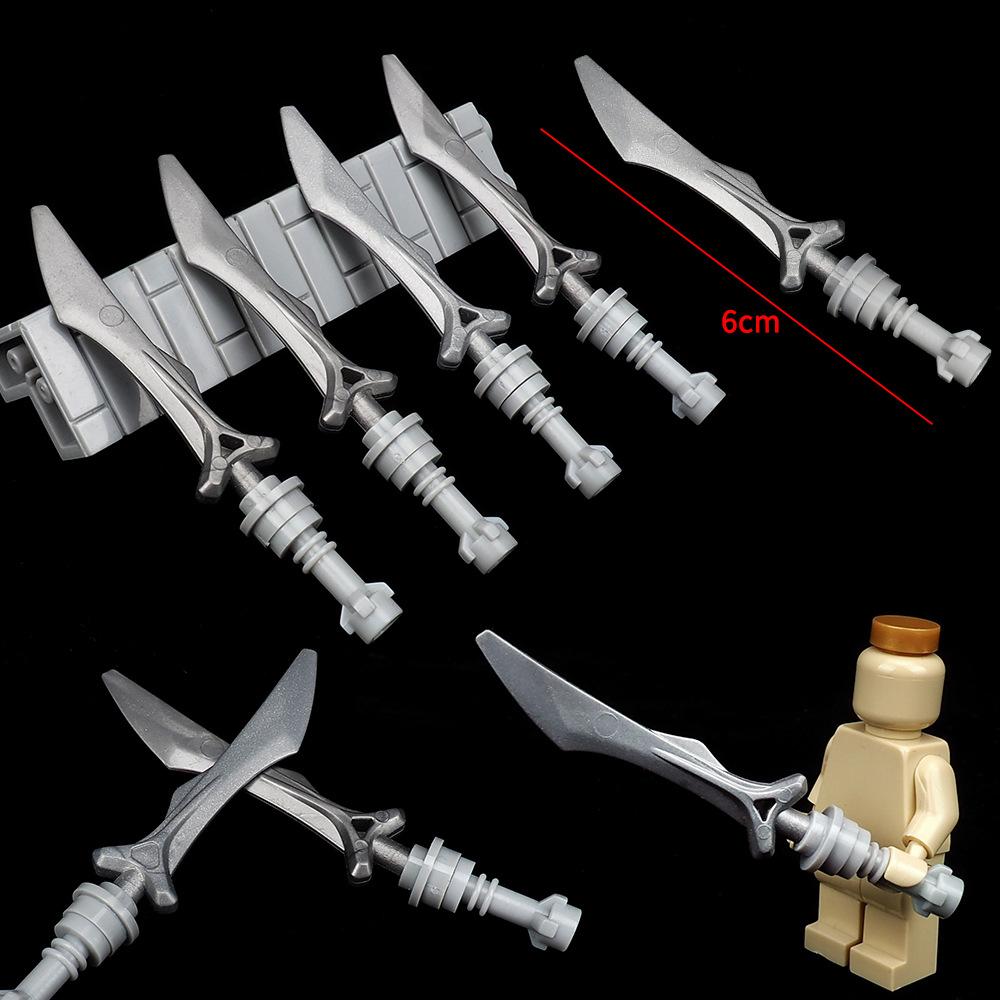 Воин Серебряный Нож Конструктор Оружие Сборка Миниатюрная Мастер-Модель Военные Аксессуары Оборудование Игрушка