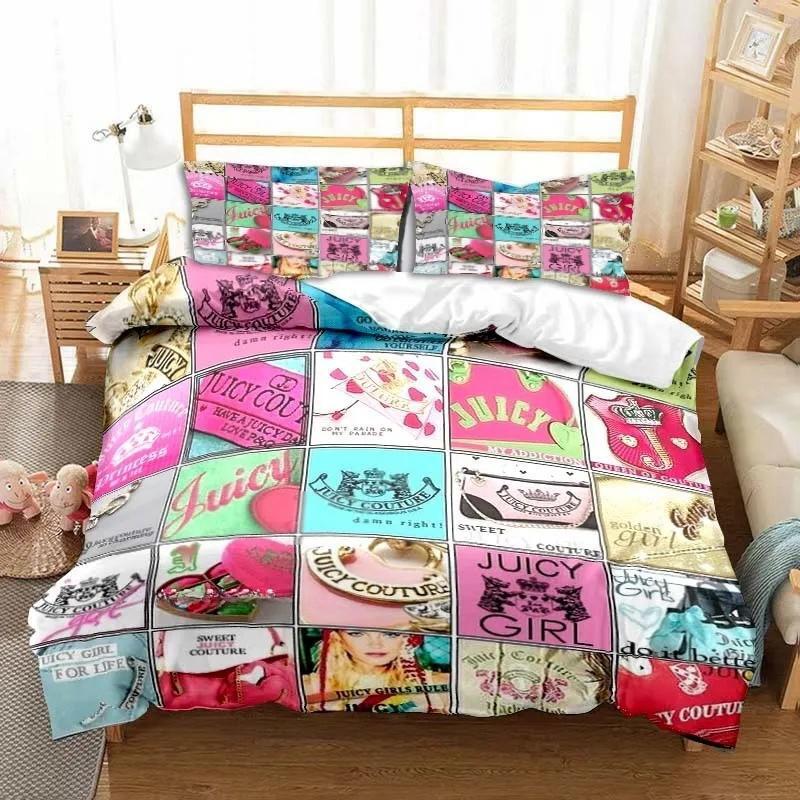 Новый 3D Сочный Кутюр Всесезонный Полуторный Комплект Постельного Белья 3 Предмета Комплект Одеяла Пододеяльник Двуспальный Кинг Покрывало Домашний Текстиль