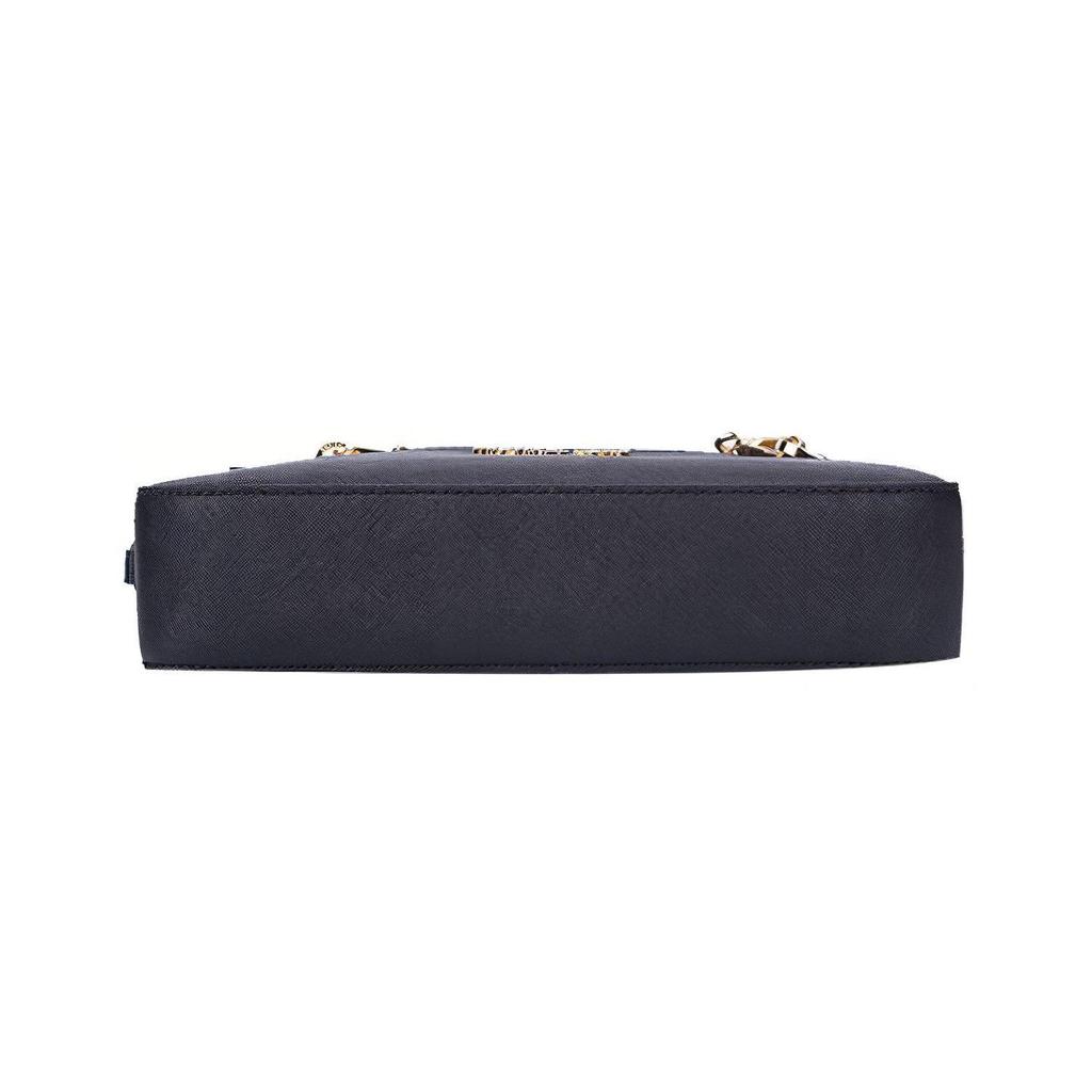 Michael Kors MK Jet Set Chain Zip Однотонная с логотипом Кожаная сумка-мессенджер для поездок Женская сумка на плечо Черная 35S1GTTC7L-BLACK