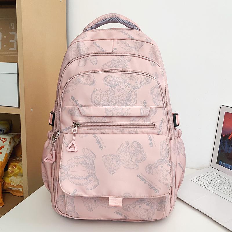 Girls Burgundy Large Capacity Middle School Junior Middle School Elementary School Backpack