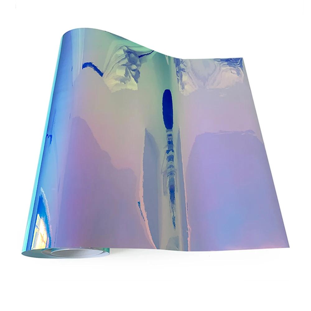 135см Автомобильная пленка без пузырьков воздуха Голографическая радужная наклейка Изменение цвета Сделай сам Наклейки для автомобилей Лист Автостайлинг Автоаксессуары