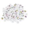 100pcs 2 Holes Wooden Buttons Mixed Printed Round Buttons Vintage Decorative Buttons  For DIY Crafts