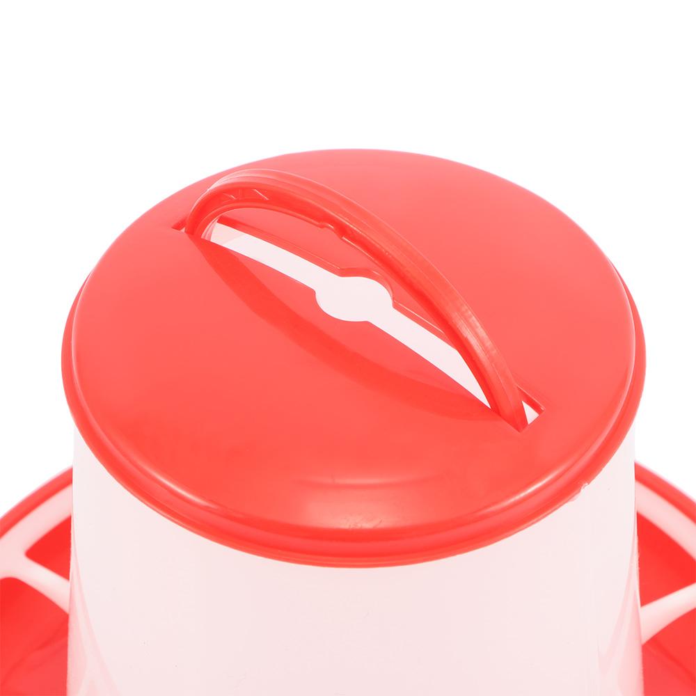 Red Reusable Chicken Water Poultry Handle Farm Supplies Feeders Feed Bucket Poultry Tool