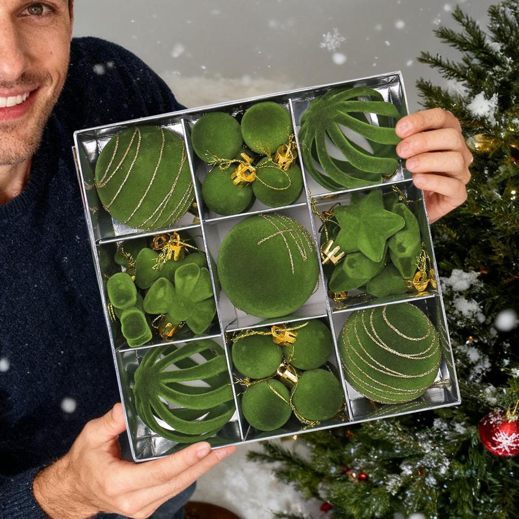 Christmas Ornaments Set 35 Pieces Winter Holiday Decoration Pendants Christmas Balls Decoration For Party Celebration Event