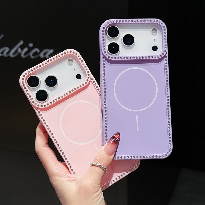 Diamond Camera Masafe Phone Case For For Iphone 1 14 16 Plus 17AIR 11 12 13 16 17 Pro Max Magnetic Silicone Protector Soft Cover